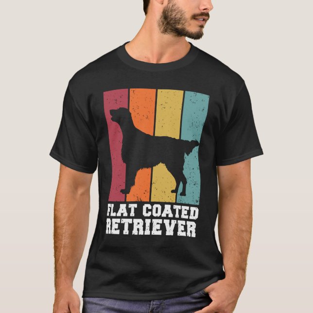 Camiseta Flat Coated Retriever Vintage  2 (Anverso)