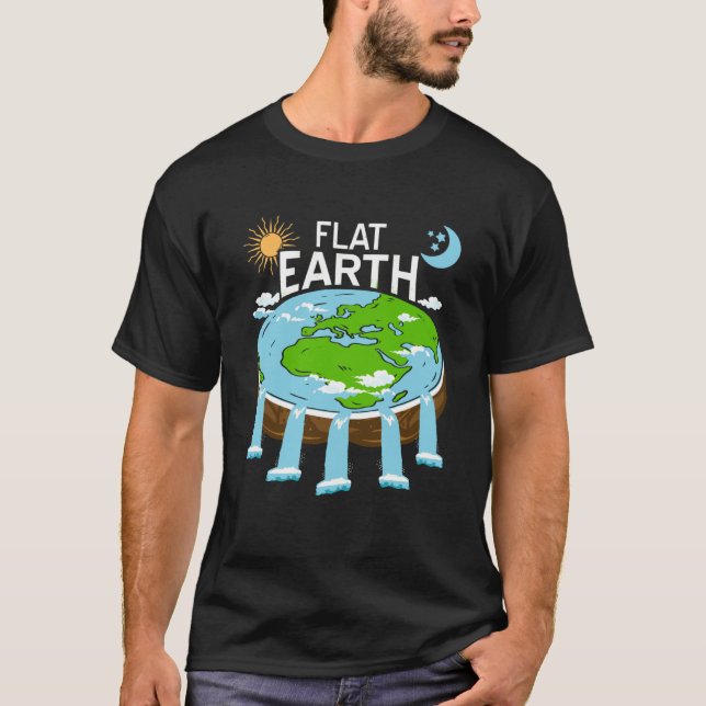 Camiseta FLAT Earth Retro Flat Earther Designs Present (Anverso)