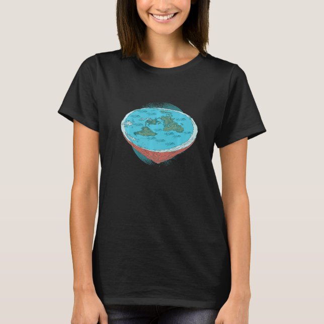 Camiseta Flat Earth Theorists Or Believers Flat Earthers   (Anverso)