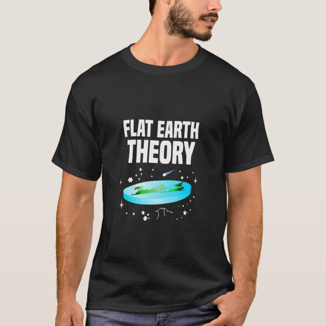 Camiseta Flat Earth Theory Political Science Skeptic Hypoth (Anverso)