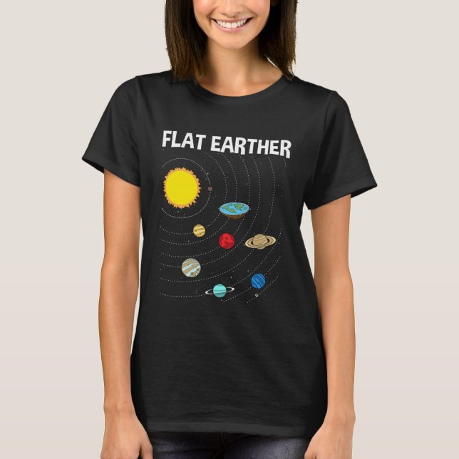 Camiseta Flat Earther Flat Earth Map Conspiracy  1 (Anverso)