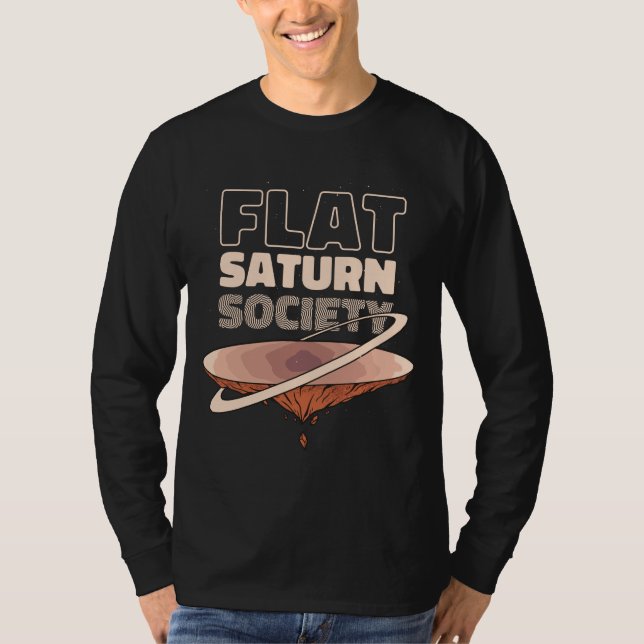 Camiseta Flat Saturn Society - Science Design (Anverso)