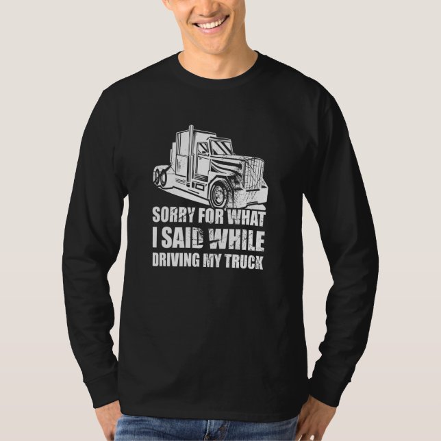 Camiseta Flatbed Truck 18 Wheeler for a Semi Truck Driver M (Anverso)