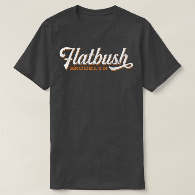 Camiseta Flatbush Brooklyn New York Retro Guay  (Diseño del anverso)