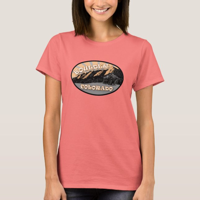 Camiseta Flatirons, Parque Chautauqua, Boulder Colorado (Anverso)