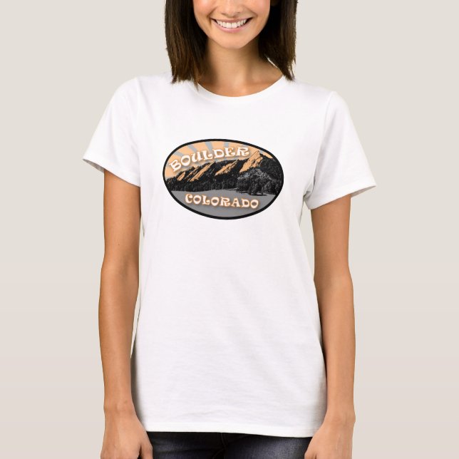 Camiseta Flatirons, Parque Chautauqua, Boulder Colorado (Anverso)