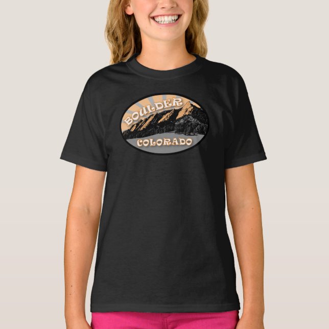 Camiseta Flatirons, Parque Chautauqua, Boulder Colorado (Anverso)