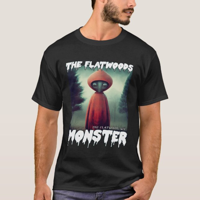 Camiseta Flatwoods Monster Braxie 1952 Creepy Alien Cryptid (Anverso)