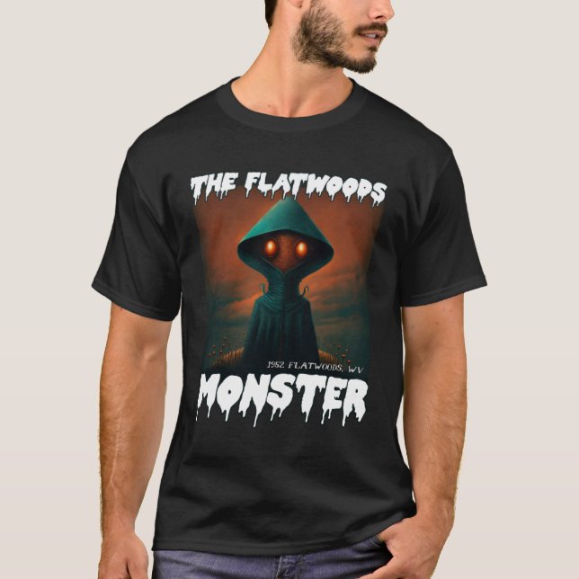 Camiseta Flatwoods Monster Braxie 1952 Creepy Alien Cryptid (Anverso)