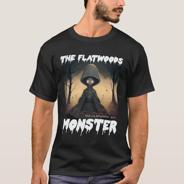 Camiseta Flatwoods Monster Braxie 1952 Creepy Alien Cryptid (Anverso)