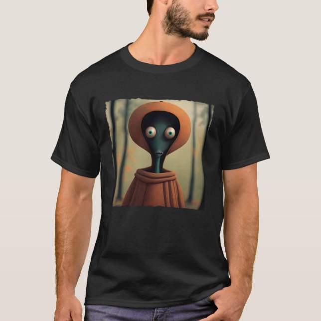 Camiseta Flatwoods Monster Braxie 1952 Creepy Alien Cryptid (Anverso)