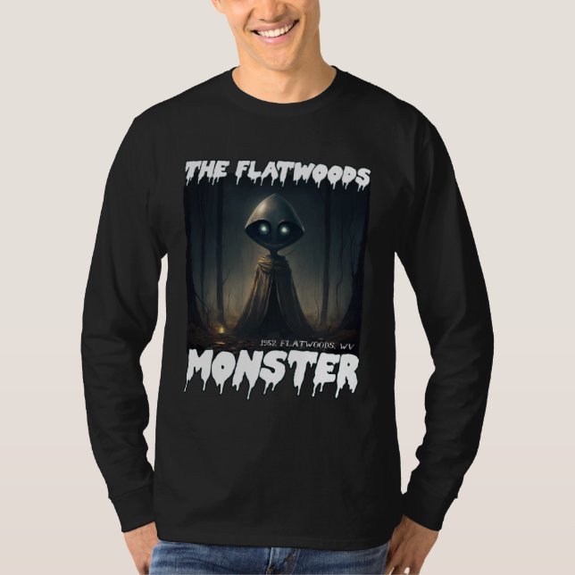 Camiseta Flatwoods Monster Braxie 1952 Creepy Alien Cryptid (Anverso)