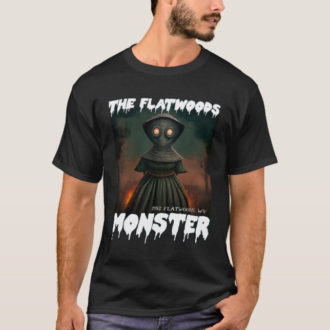 Camiseta Flatwoods Monster Braxie 1952 Creepy Alien Cryptid (Anverso)
