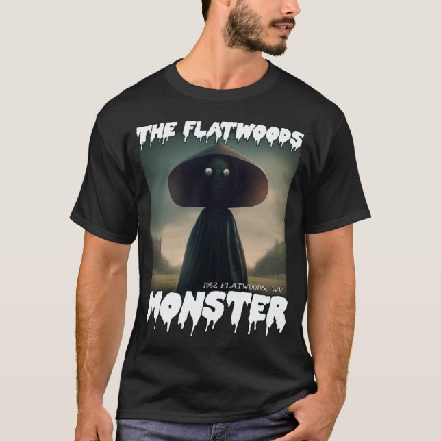 Camiseta Flatwoods Monster Braxie 1952 Creepy Scary Cryptid (Anverso)