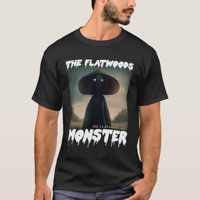Camiseta Flatwoods Monster Braxie 1952 Creepy Scary Cryptid (Anverso)