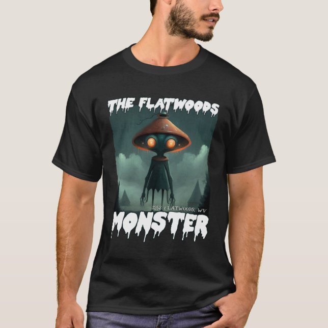 Camiseta Flatwoods Monster Braxie 1952 Creepy Scary Cryptid (Anverso)