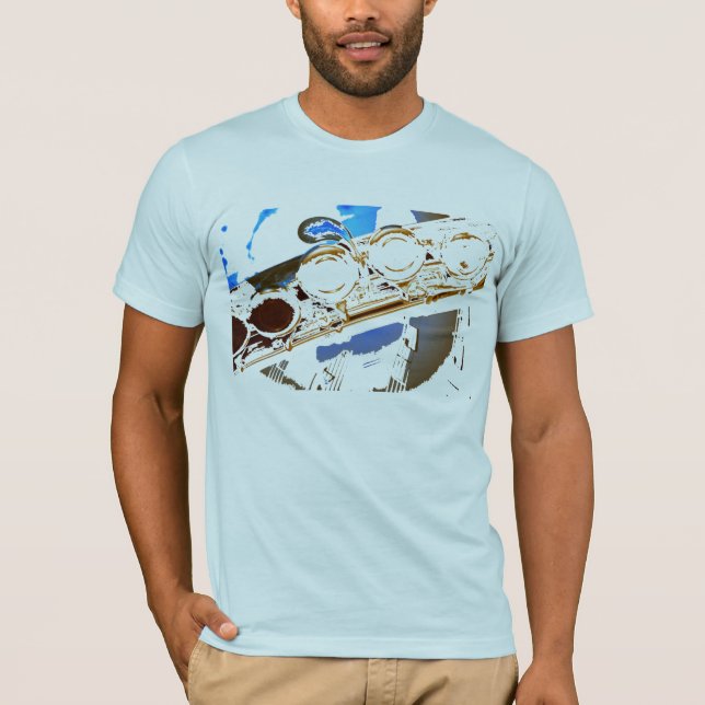 Camiseta flauta azul (Anverso)