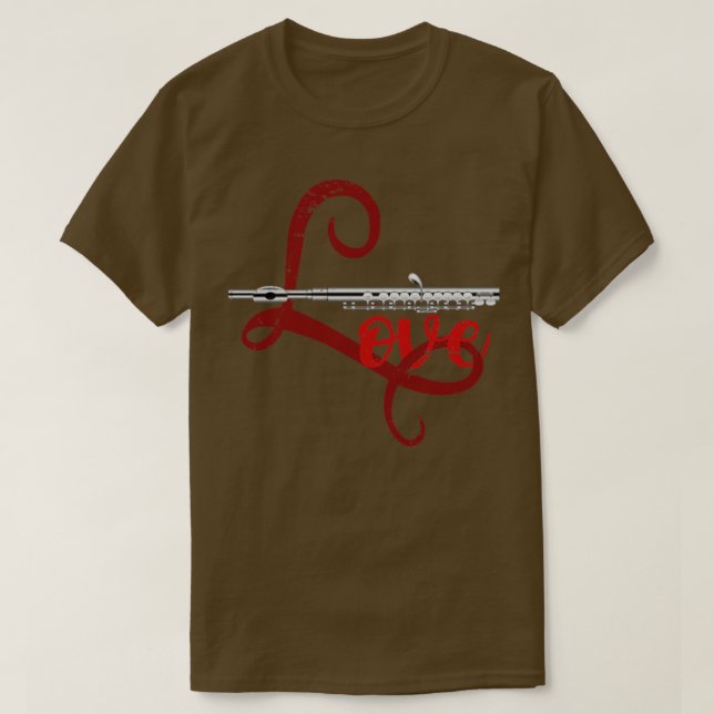 Camiseta Flauta de amor fluida (Diseño del anverso)
