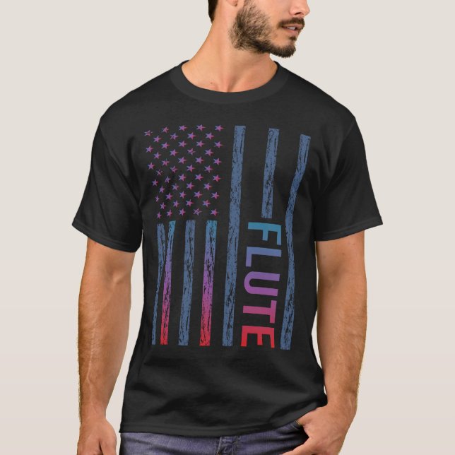 Camiseta Flauta de bandera de gradiente (Anverso)