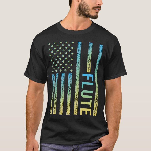 Camiseta Flauta de bandera de gradiente (Anverso)