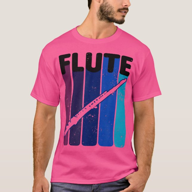 Camiseta Flauta de diseño retro vintage (Anverso)