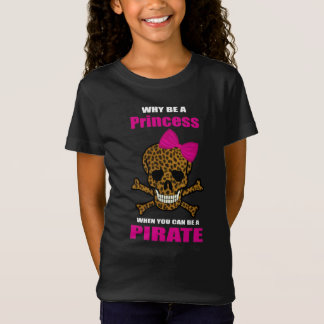Camiseta Flauta de princesa pirata de Bow rosada de leopard