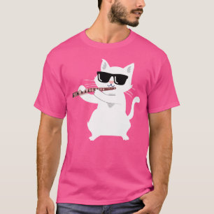 Camiseta Flauta de reproducción de gato