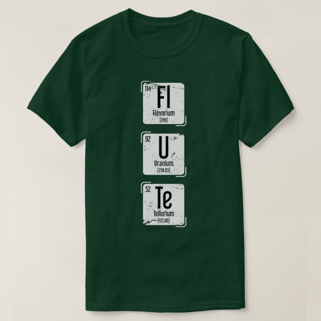 Camiseta Flauta de tabla periódica (Diseño del anverso)