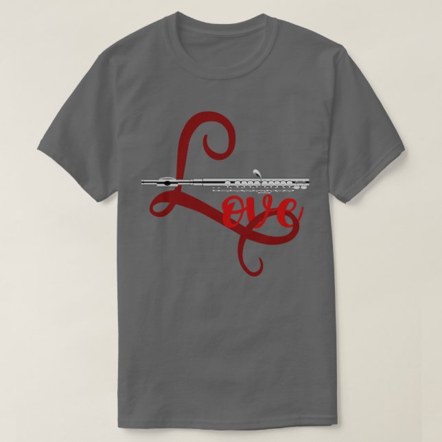 Camiseta Flauta de viento de madera amor fluida (Diseño del anverso)