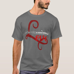 Camiseta Flauta de viento de madera amor fluida