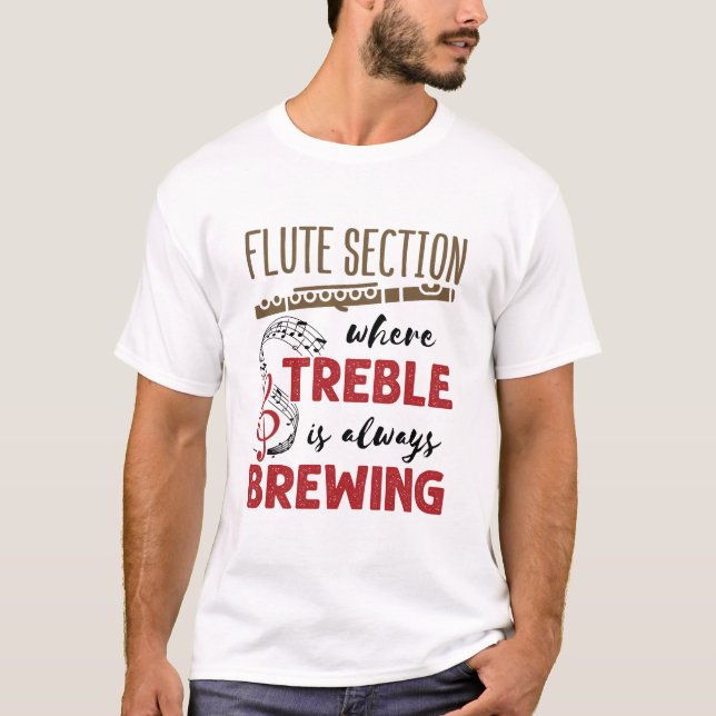 Camiseta Flauta Sección Marcha Banda Treble (Anverso)