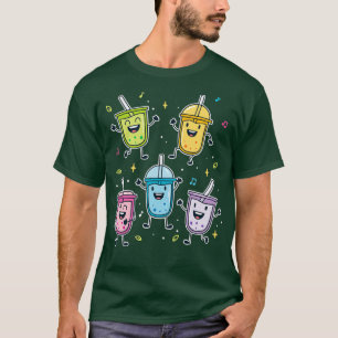 Camiseta Flavores de té de burbujas