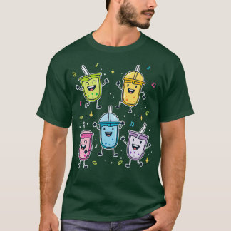 Camiseta Flavores de té de burbujas