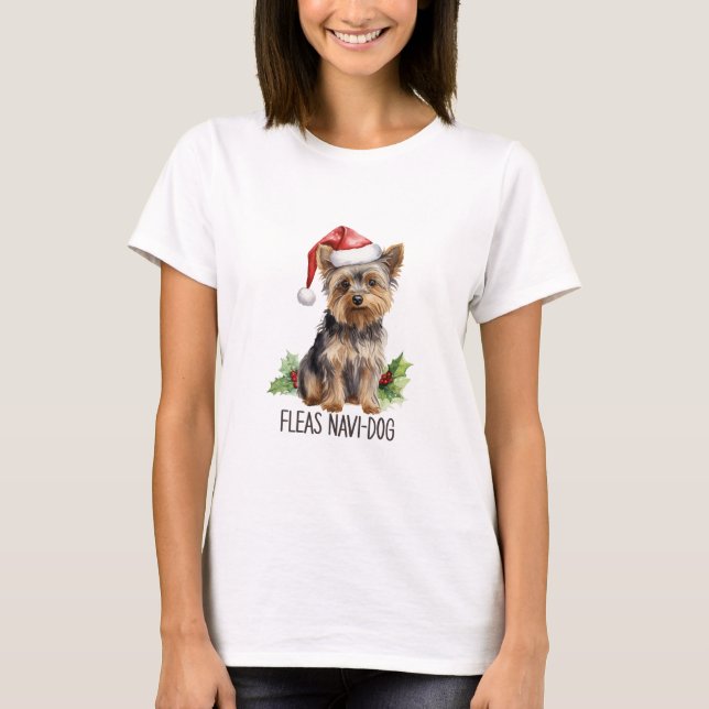 Camiseta Fleas Navi-dog Yorkshire Terrier (Anverso)