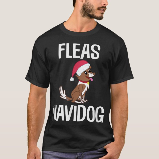 Camiseta Fleas Navidog Funny Fleas Navidad navideña (Anverso)