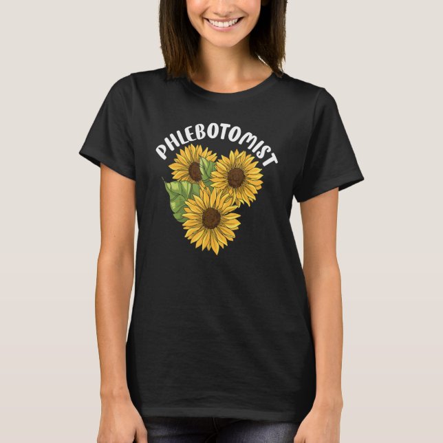 Camiseta Flebotomía del girasol Cute Hombres Mujeres (Anverso)