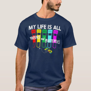 Camiseta Flebotomía divertida Flebotomía Arcoiris y Butterf