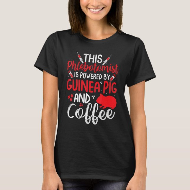 Camiseta Flebotomía Divertida Flebotomista Conejillo de Ind (Anverso)