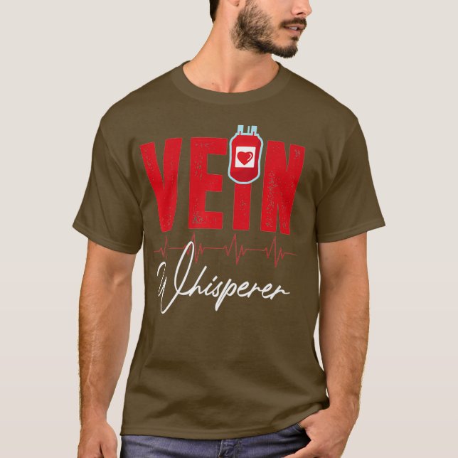 Camiseta Flebotomía Funny Vein Whisperer Phlebotomy (Anverso)