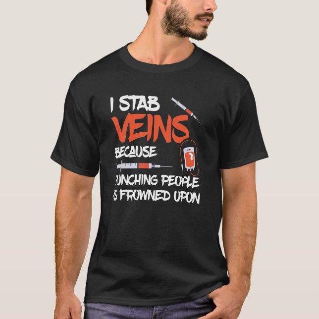 Camiseta Flebotomía I Síndrome de Vena Estab Hospital Phleb (Anverso)