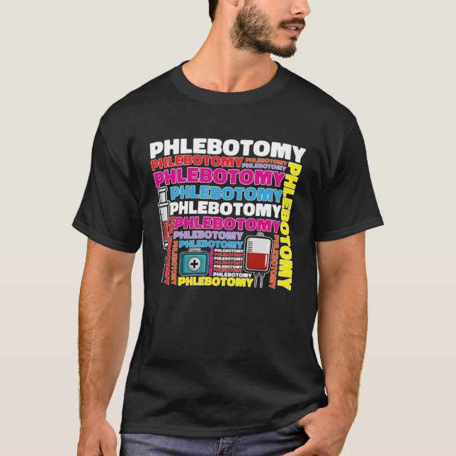 Camiseta Flebotomía Técnico de Flebotomía Técnico de Sangre (Anverso)