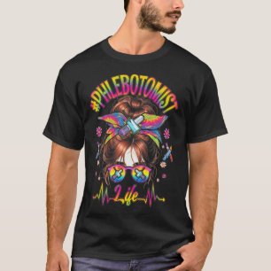 Camiseta Flebotomía Vida Desordenada Mujeres Enfermeras Fle