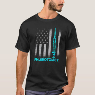 Camiseta Flebotomista Aguja Bandera Técnico de Flebotomía