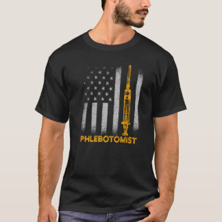 Camiseta Flebotomista Aguja Bandera Técnico de Flebotomía 1