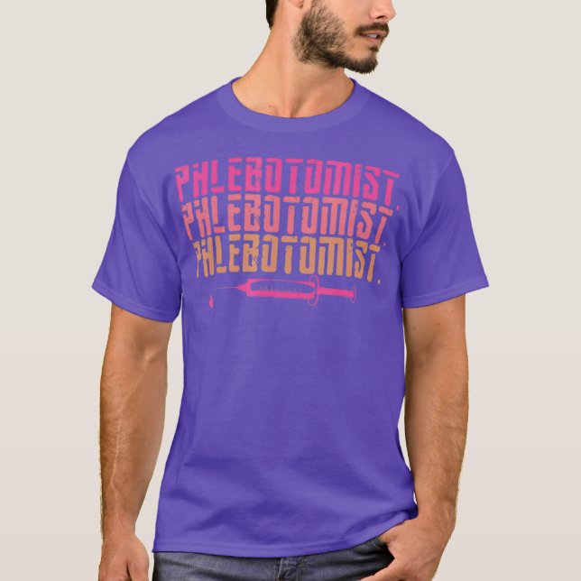 Camiseta Flebotomista Técnico de la Vida en Tiempo Completo (Anverso)