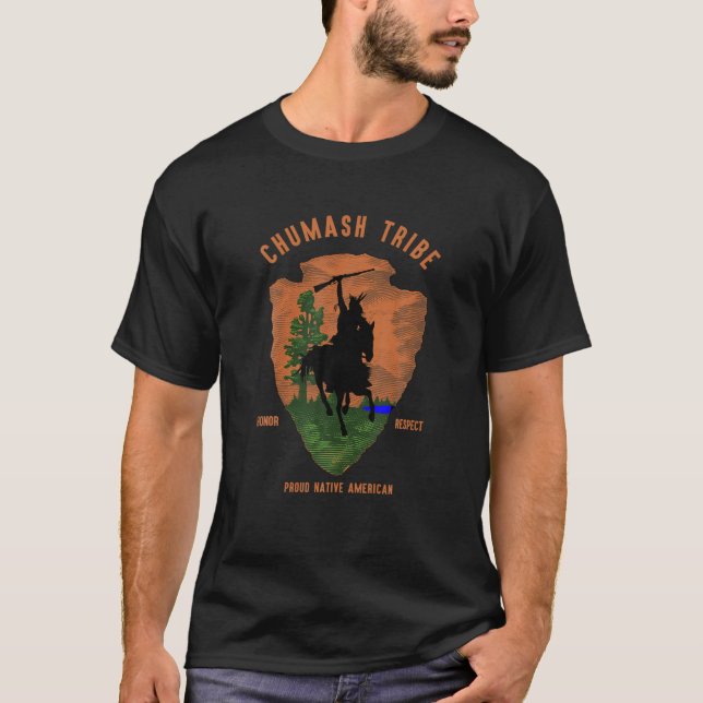 Camiseta Flecha cosmética nativa india de la tribu Chumash (Anverso)