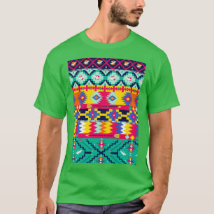 Camiseta Flecha de aves de patrón azteca nativa