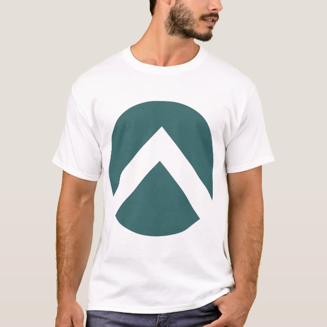 Camiseta Flecha de Chevron Circular (Anverso)