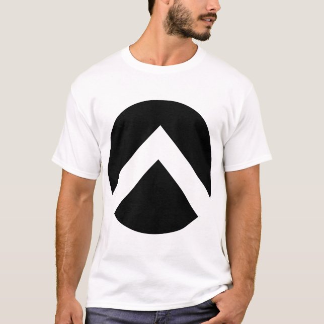 Camiseta Flecha de Chevron Circular (Anverso)