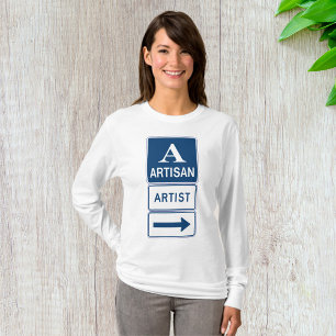 Camiseta Flecha de dirección de Rótulo de estudio de artist